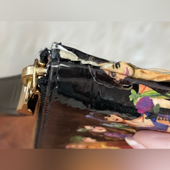 Henri Bendel Black and Multicolor Fashion Illustration Clutch - Picture 6 of 15